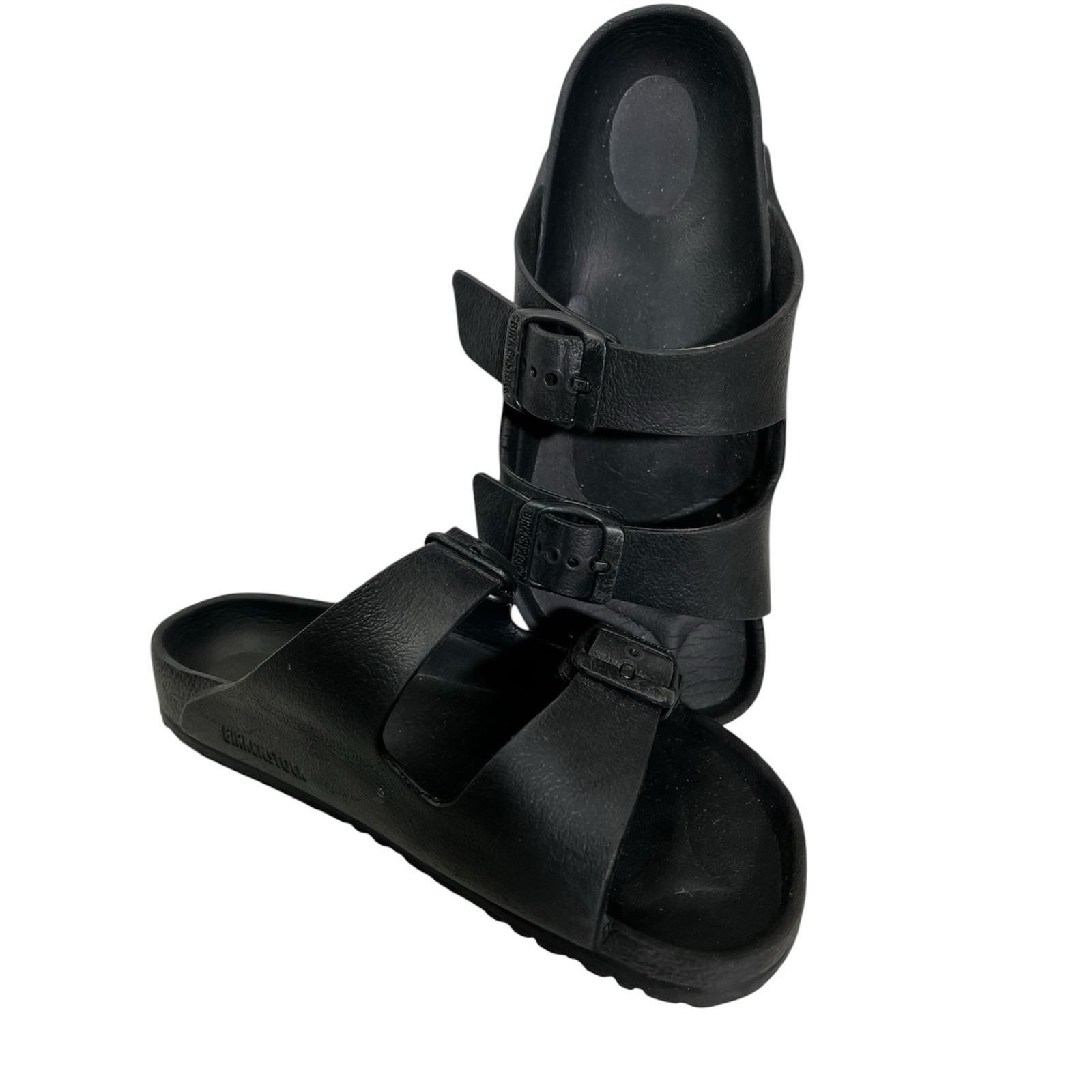 Birkenstock Black Rubber Kids Sandals 2 Straps Size 31. (Youth 13-13.5